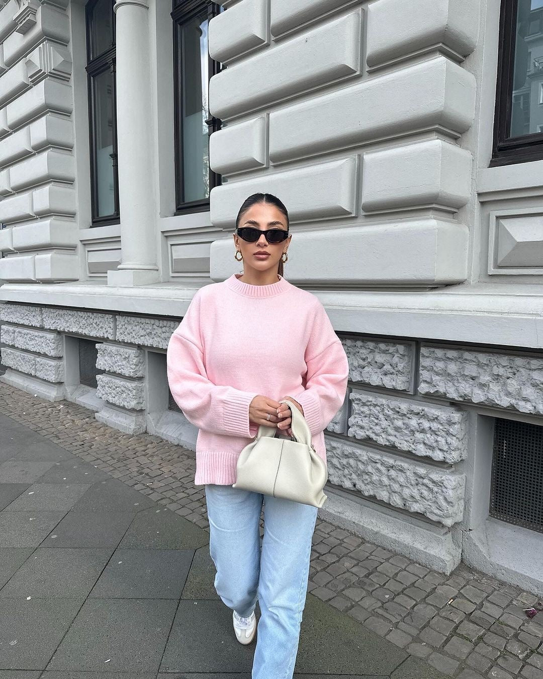 Nina | Oversized Lyserød Sweater