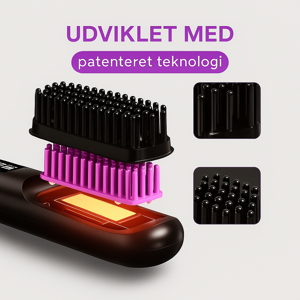 Nordelle Bærbar Stylingbørste | Krøl, Tør & Glat