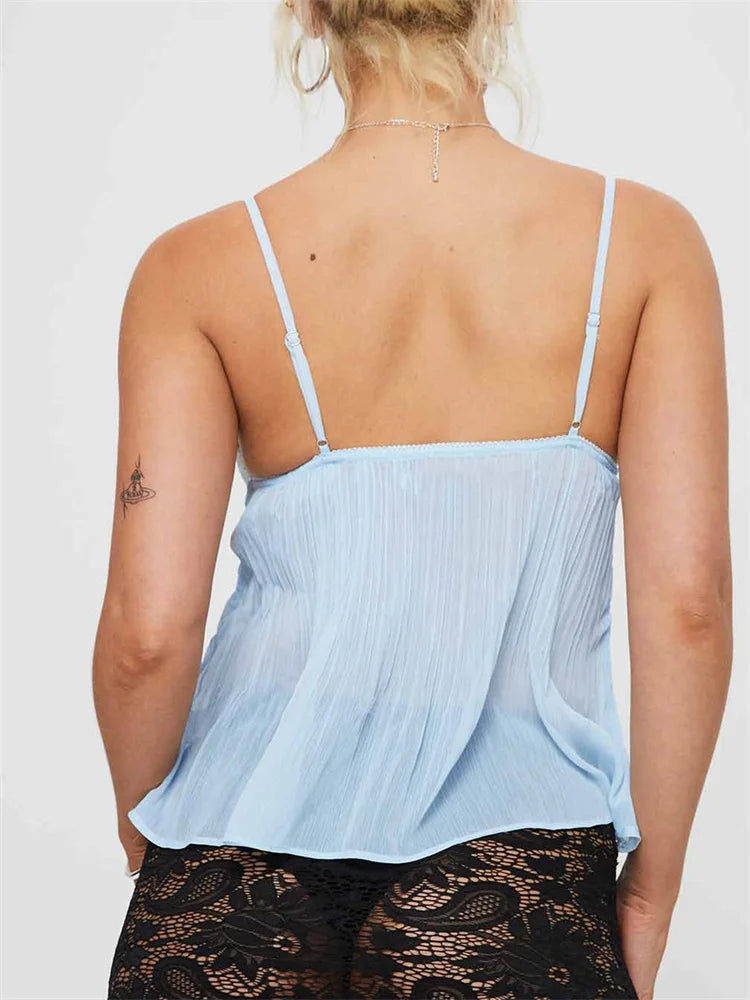 Plisseret Blonde Top