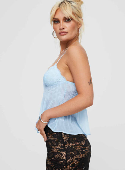 Plisseret Blonde Top