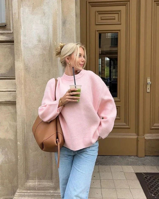 Nina | Oversized Lyserød Sweater