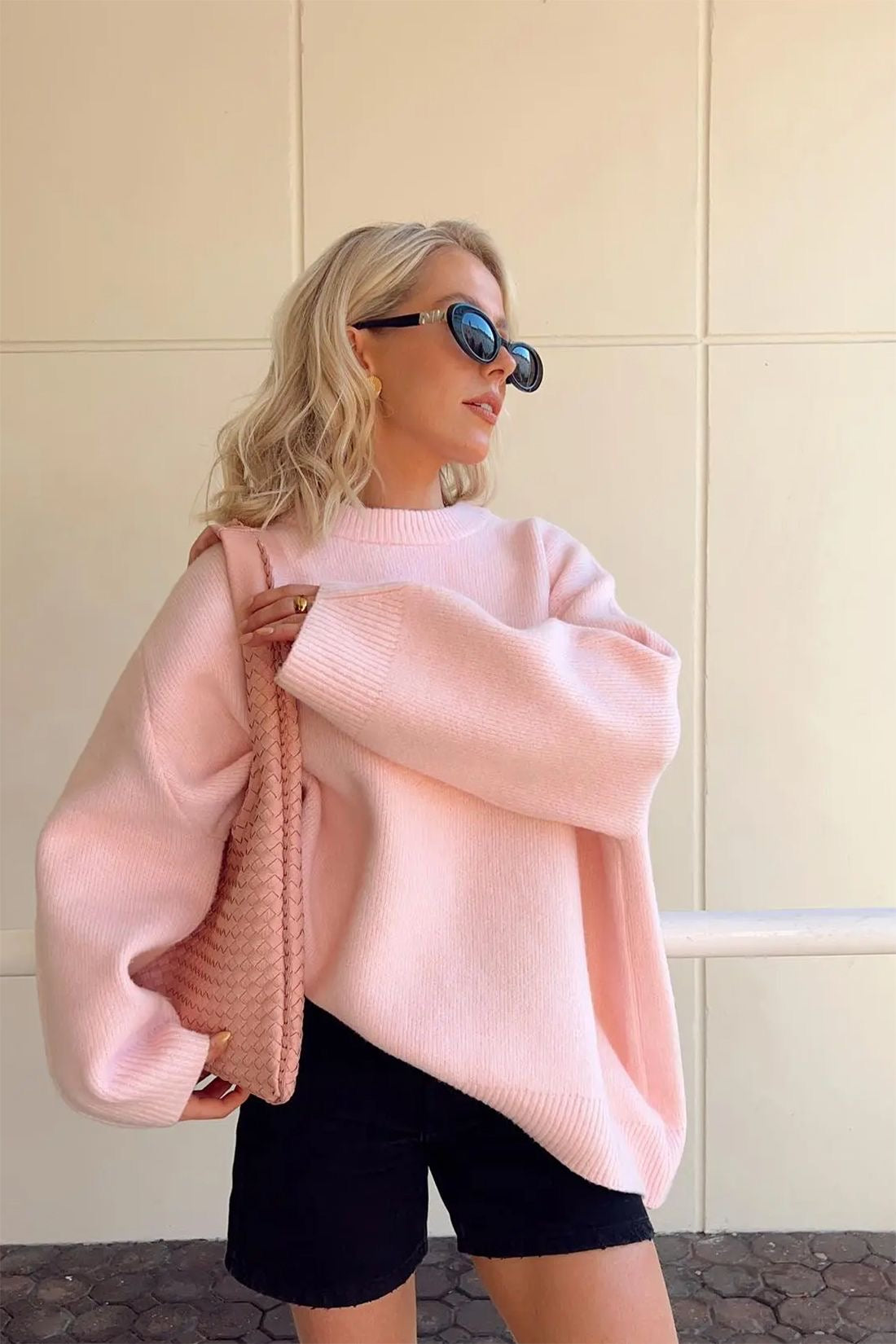 Nina | Oversized Lyserød Sweater