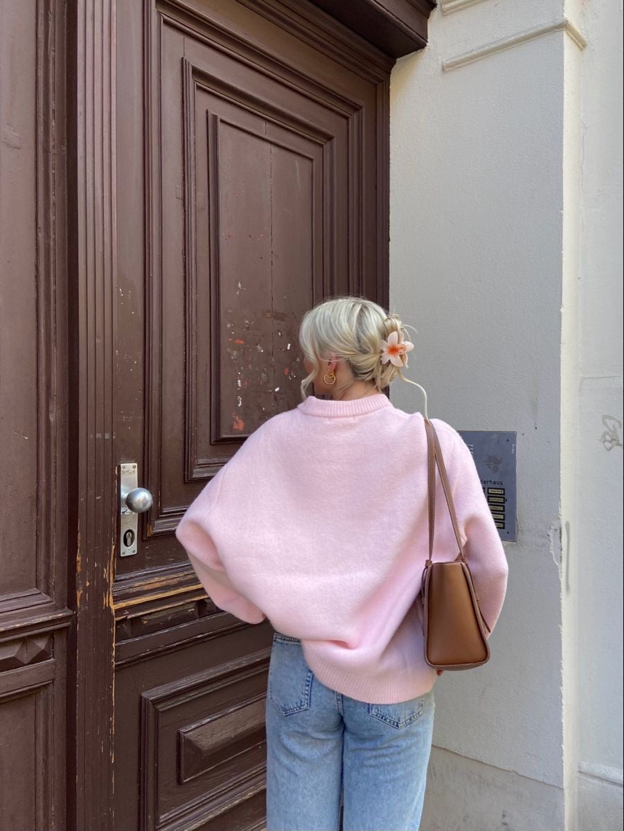 Nina | Oversized Lyserød Sweater