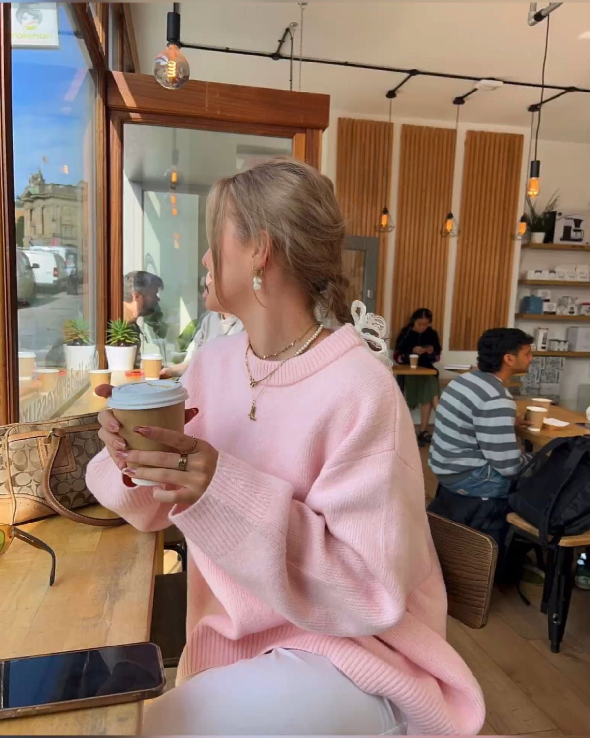 Nina | Oversized Lyserød Sweater