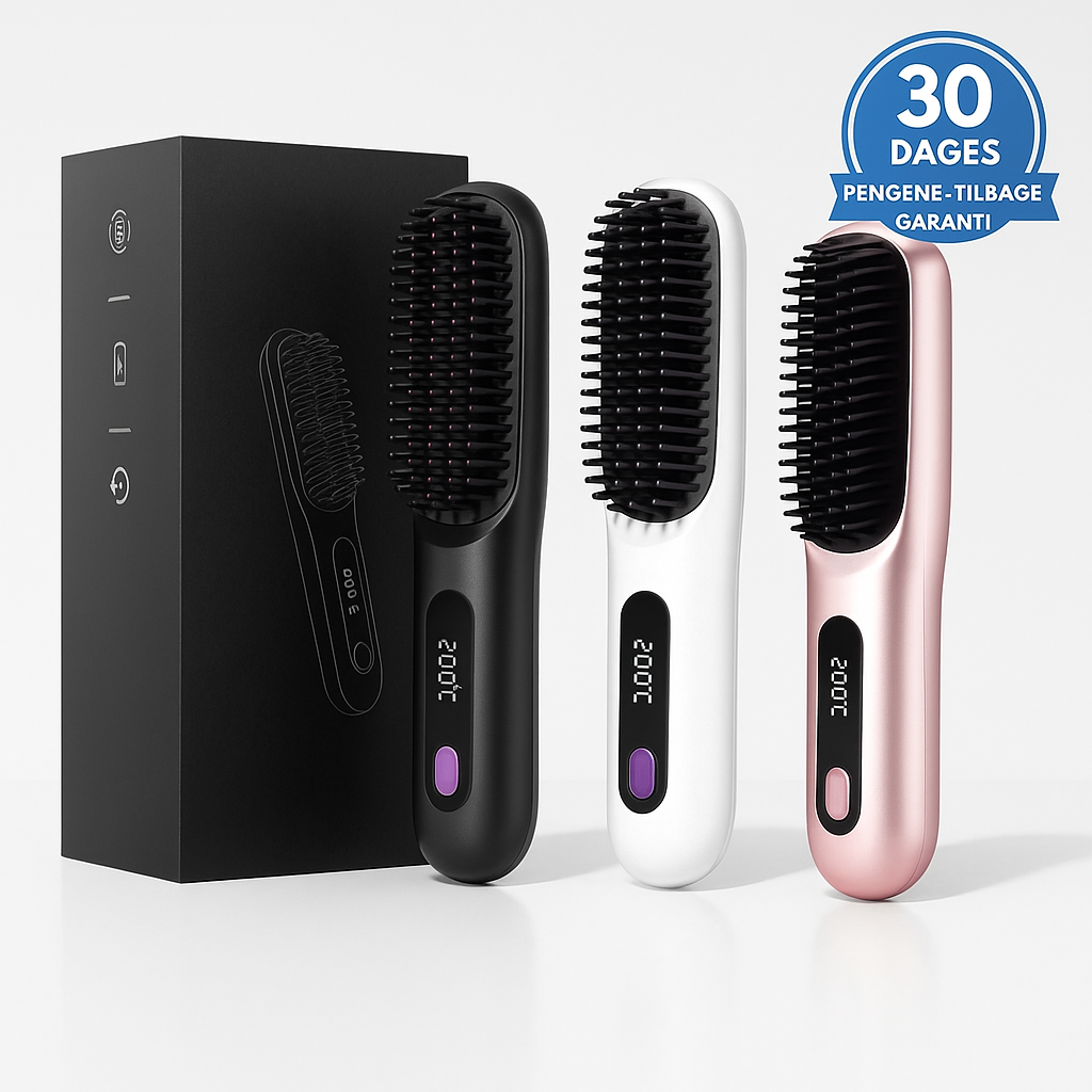 Nordelle Bærbar Stylingbørste | Krøl, Tør & Glat