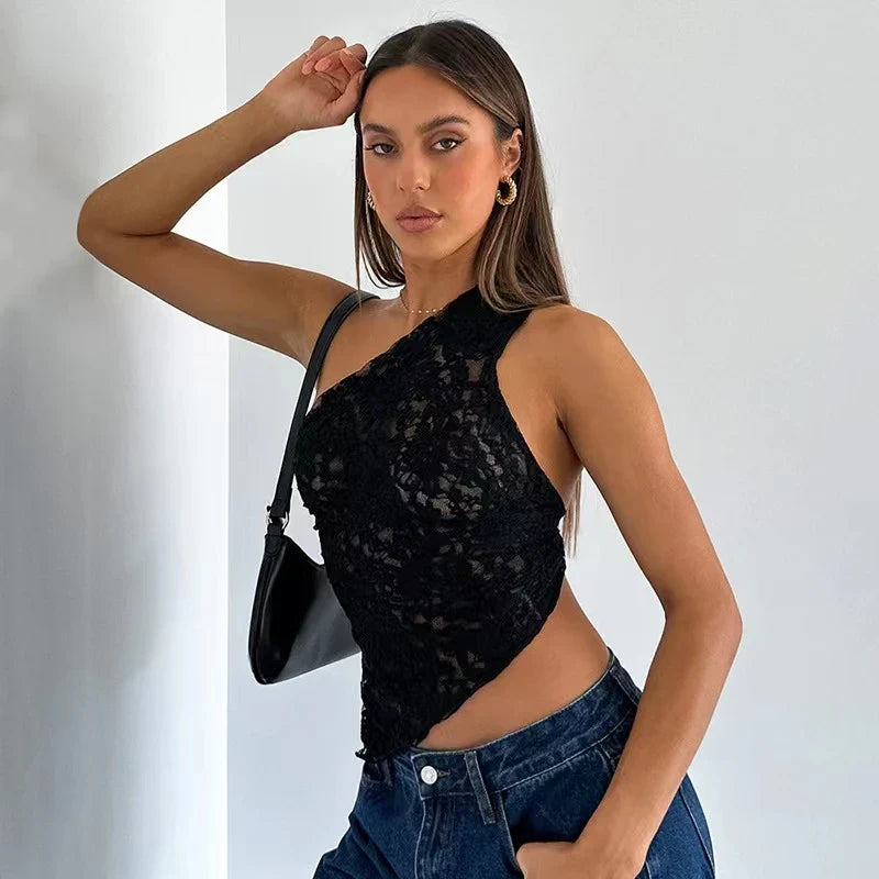 Elfenbensfarvet Satin - Cami Top