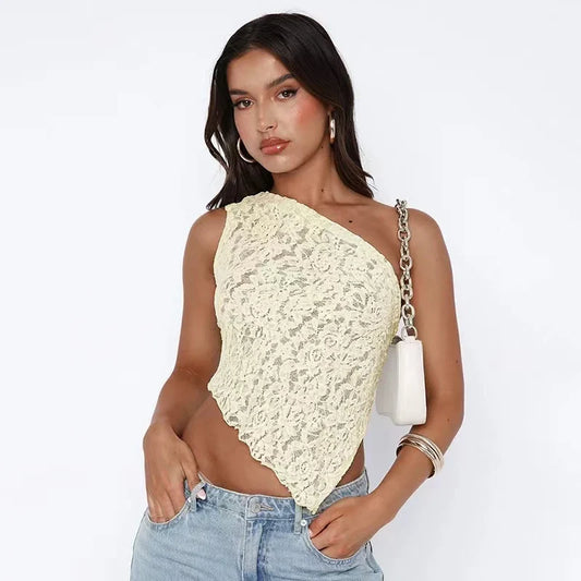Elfenbensfarvet Satin - Cami Top