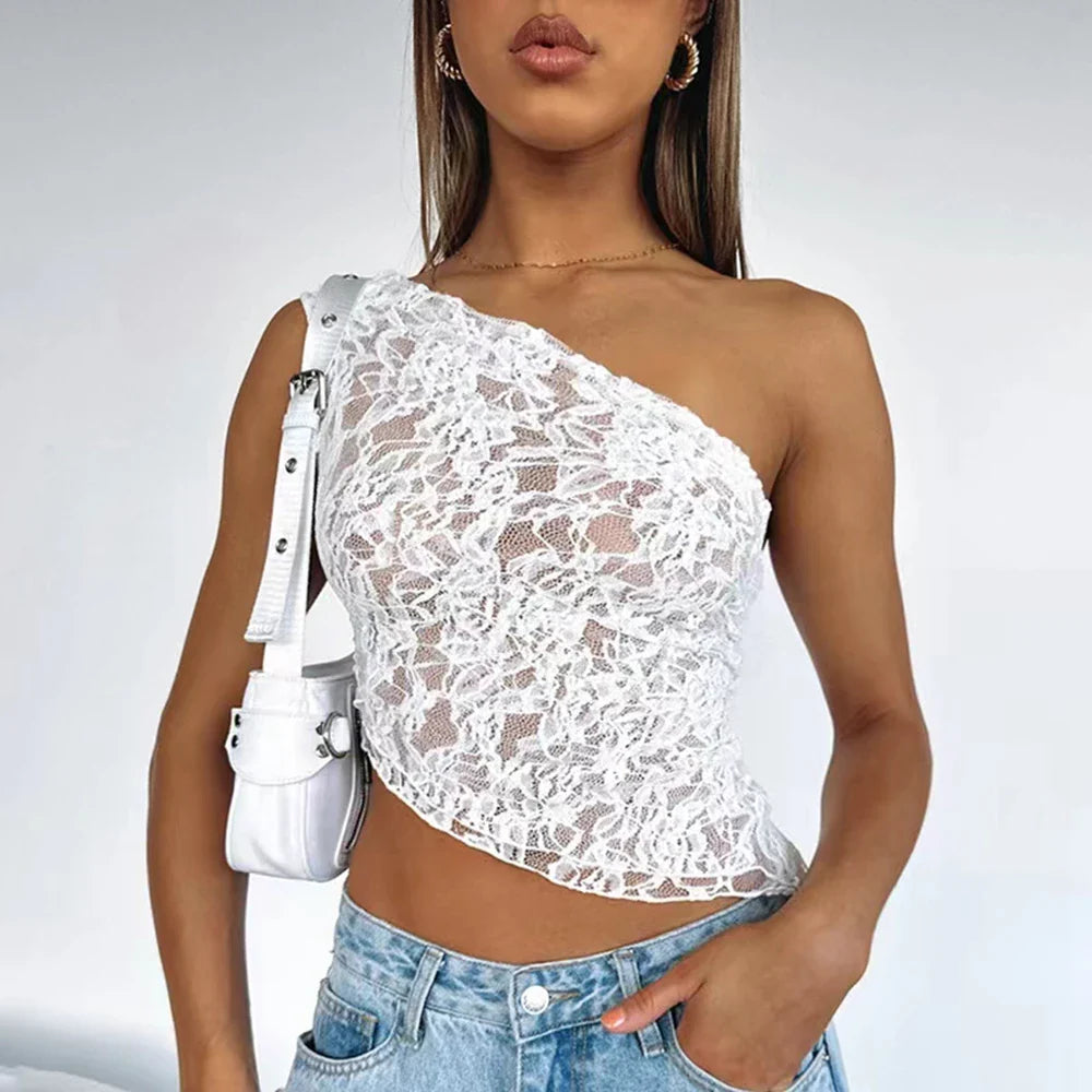 Elfenbensfarvet Satin - Cami Top