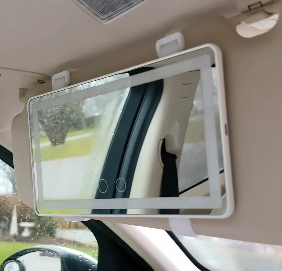 Bil-makeup LED-spejl